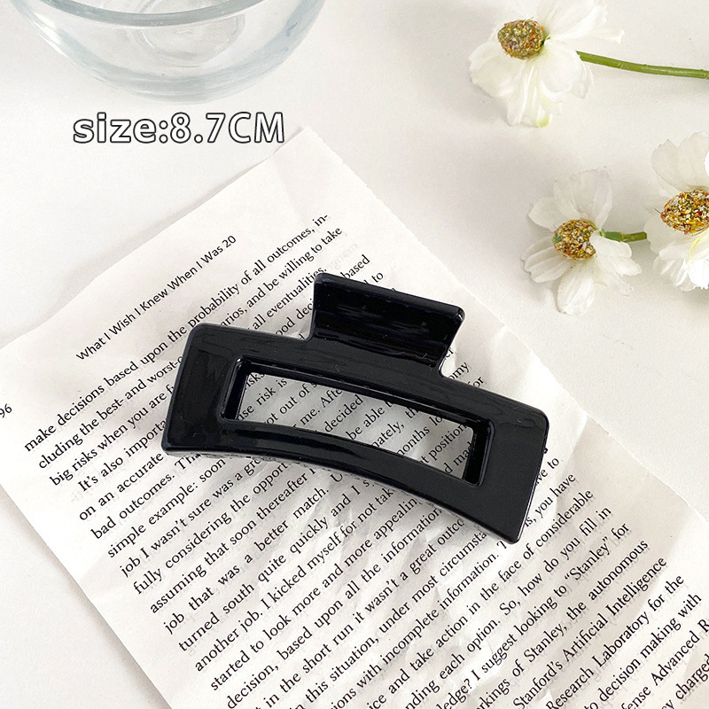 Tocado con clip cuadrado de Maillard, elegante coreano francés, retro, clip de tiburón, red, temperamento rojo, pinza para el cabello, accesorios para el cabello