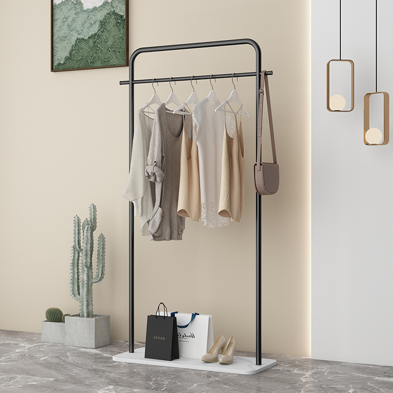 Household Coat Rack Light Luxury Style Simple Modern Bedroom Hanger Floor Hanger Polymer Spray Layer Shelf