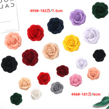 韩版饰品配件 手工DIY无纺布山茶花  鞋包配件服装辅料装饰花批发