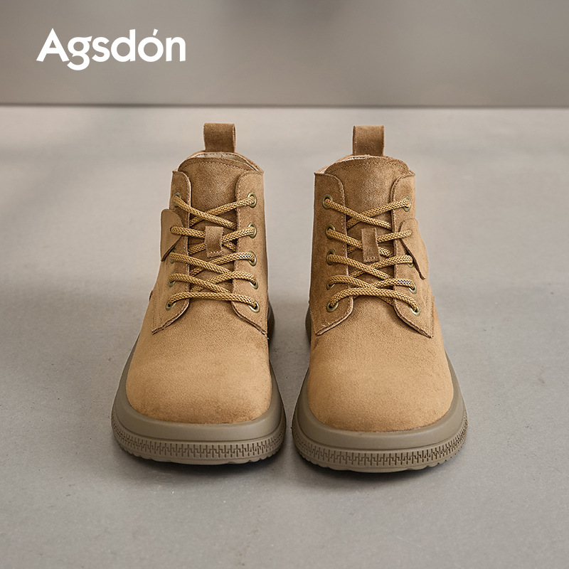 Botas maranas maranas 2026 nuevas botas de estilo británico de amarillo de caída gruesa botas cortas