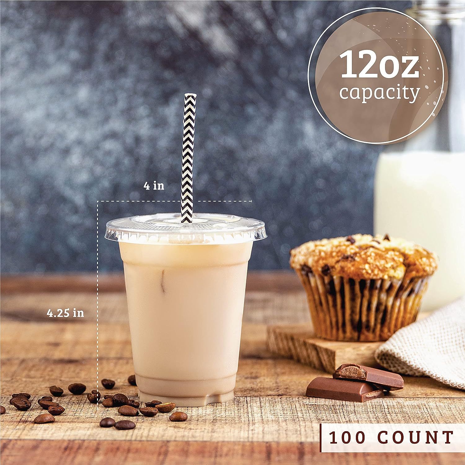 Taza de té con leche desechable calibre PET98 con tapa café transparente té de limón bebida fría impresa LOGO empaquetado taza al por mayor