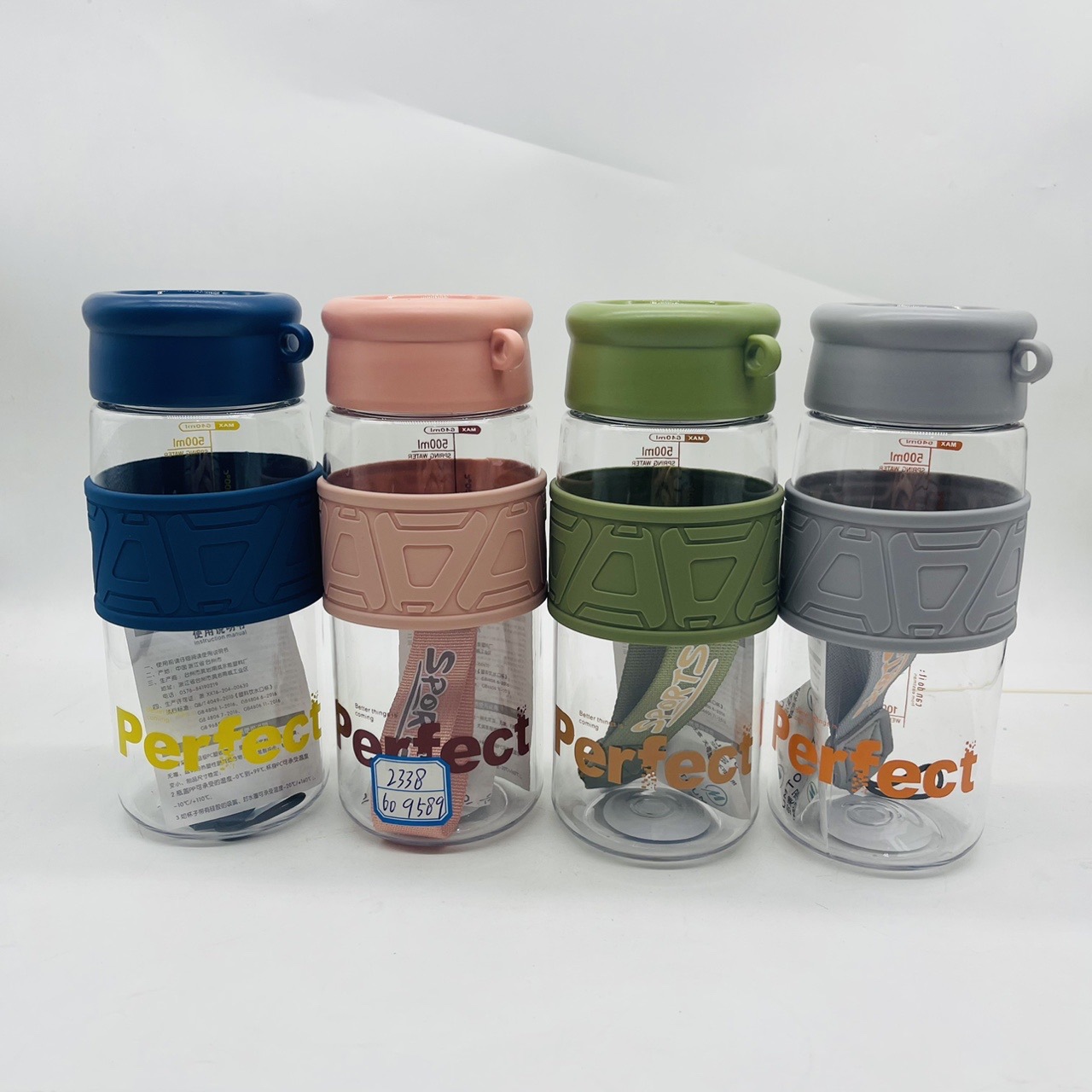 Dometo nuevo taza de plástico portable taza de agua de alumno taza de plástico de té grande separación de taza de té al por mayor