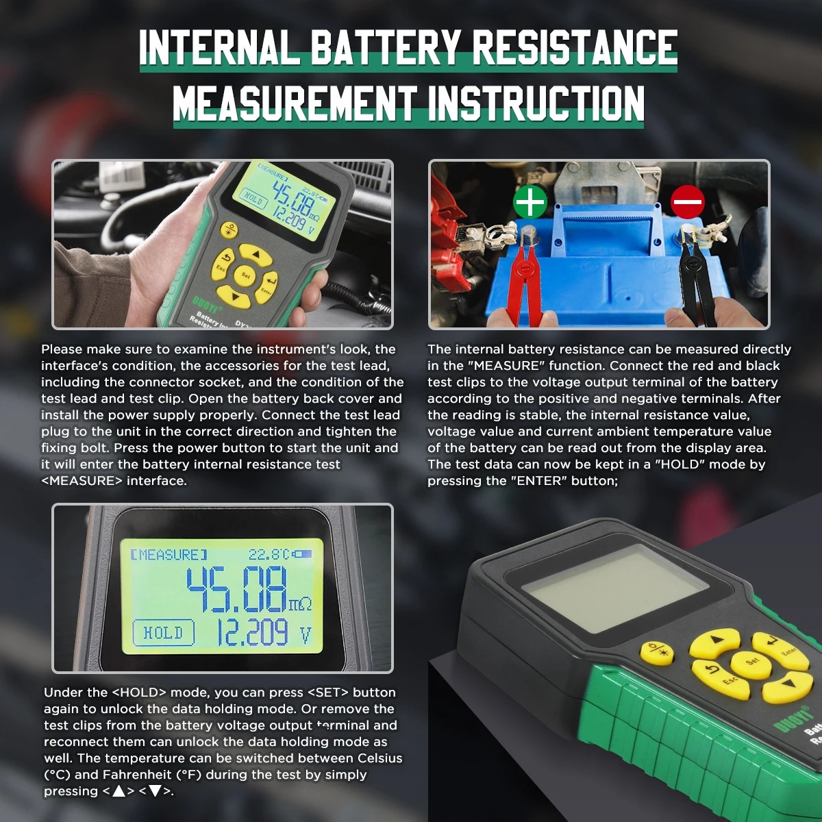 Dy223 New Energy Electric Vehicle Fault Diagnosis Instrument Lithium Battery Pack Voltage Detection New Energy Tester