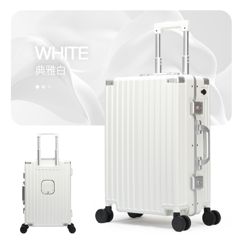 Equipaje PC maleta marco de aluminio caja de la carretilla rueda universal USB estudiante Masculino Femenino multi-función de la contraseña de 28 pulgadas Bo marca