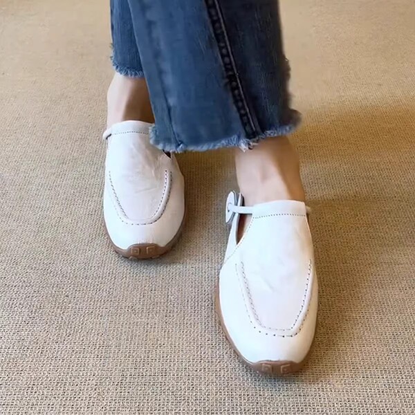 Low retro exclusive fashionable wear-resistant shoes flat for work…