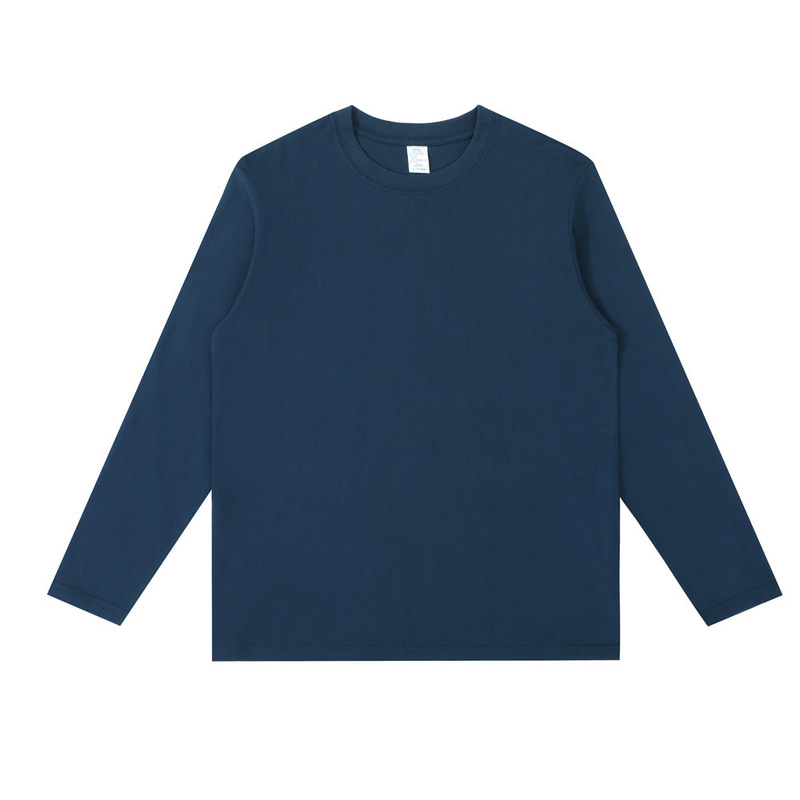 2025 Spring and Autumn Starlight Qxk2521 Trendy 230g Pure Cotton Heavyweight Solid Color Crew Neck Long-Sleeve T-Shirt 2025 Spring and Autumn Starlight Qxk2521 Trendy 230g Pure Cotton Heavyweight Solid Color Crew Neck Long-Sleeve T-Shirt