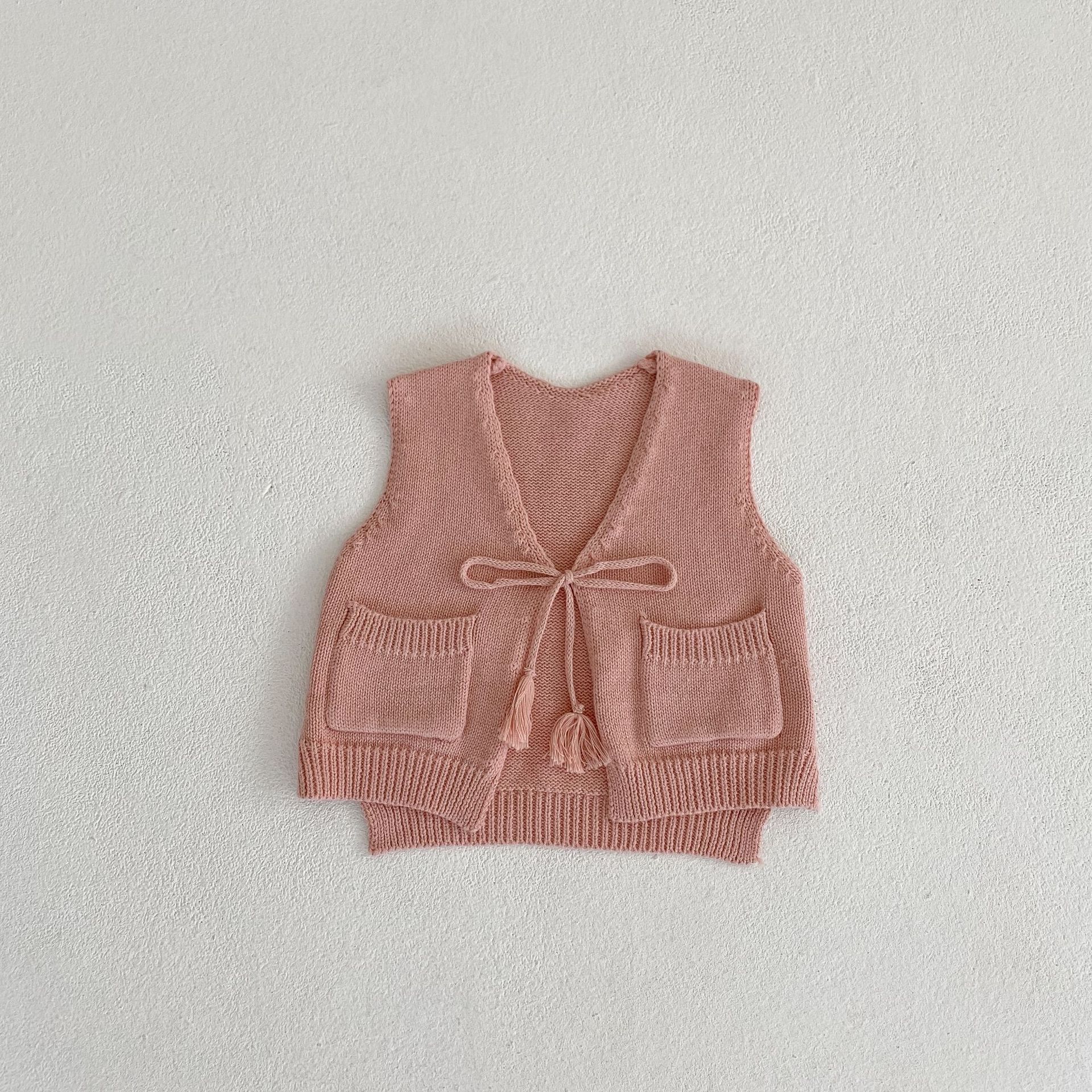 Title 11, Kinder Strickjacke mit Quasten und Bindeband We...