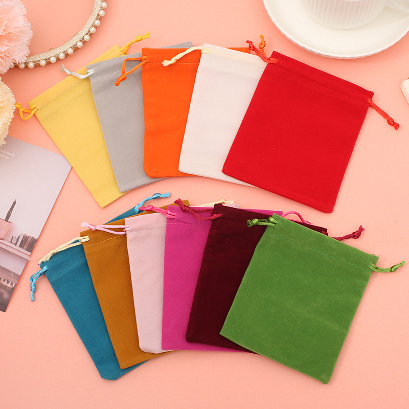 Bolsa de terciopelo de boca de Shu Corea tira de la cuerda Corea del Sur joyas de regalo de color para recibir pequeñas bolsas de tela engrosadas bolsas de regalo de joyas