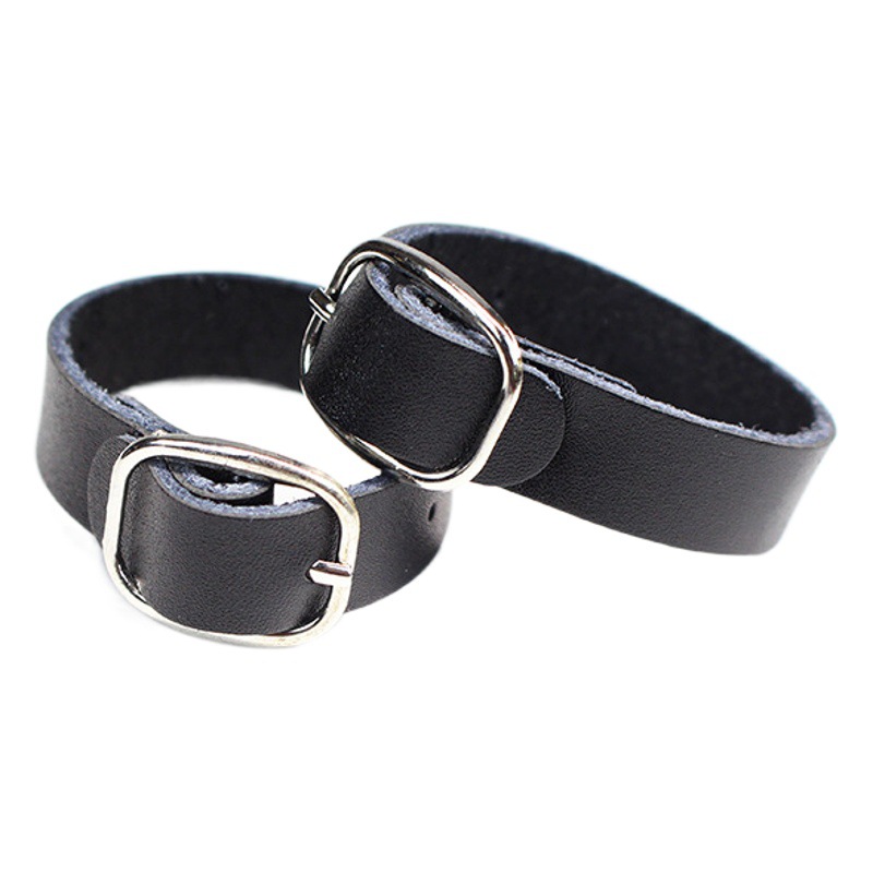 Spot supply leather small belt leather luggage tag sling luggage boarding pass lanyard