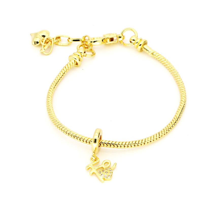 Women's Gender Inlay Design Copper 18K Gold Plated Cute Simple Style Inlay Geometric Artificial Pearls Zircon Bracelets