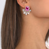 Fashionable retro metal earrings, European style