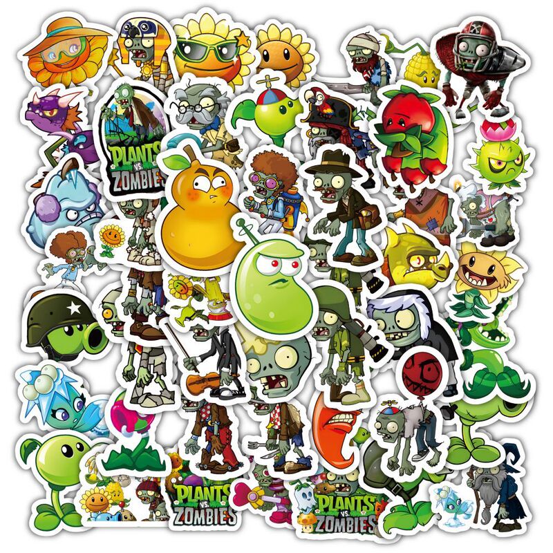 60 Plants Vs. Zombies Stickers, Cartoon Cute Peripheral DIY Decoration Student Stationery Stickers, Game Stickers 60 Plants Vs. Zombies Stickers, Cartoon Cute Peripheral DIY Decoration Student Stationery Stickers, Game Stickers