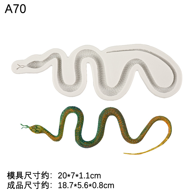 Cruz-frontera DIY Halloween serpiente araña reptil fondant pastel chocolate molde de silicona