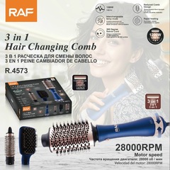 RAF欧规跨境卷直两用美发造型三合一热风梳可互换温度模式1200w