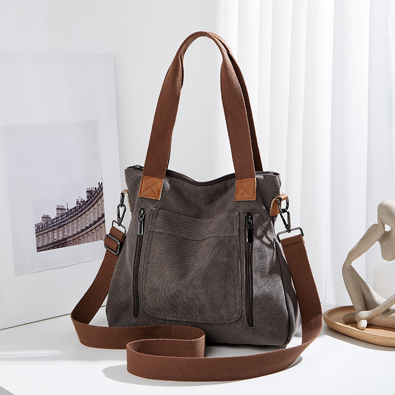 Bolso de invierno de mujer nuevo versátil bolso de mano de gran capacidad bolso de lona de mujer bolso de hombro de mujer bolso de mujer