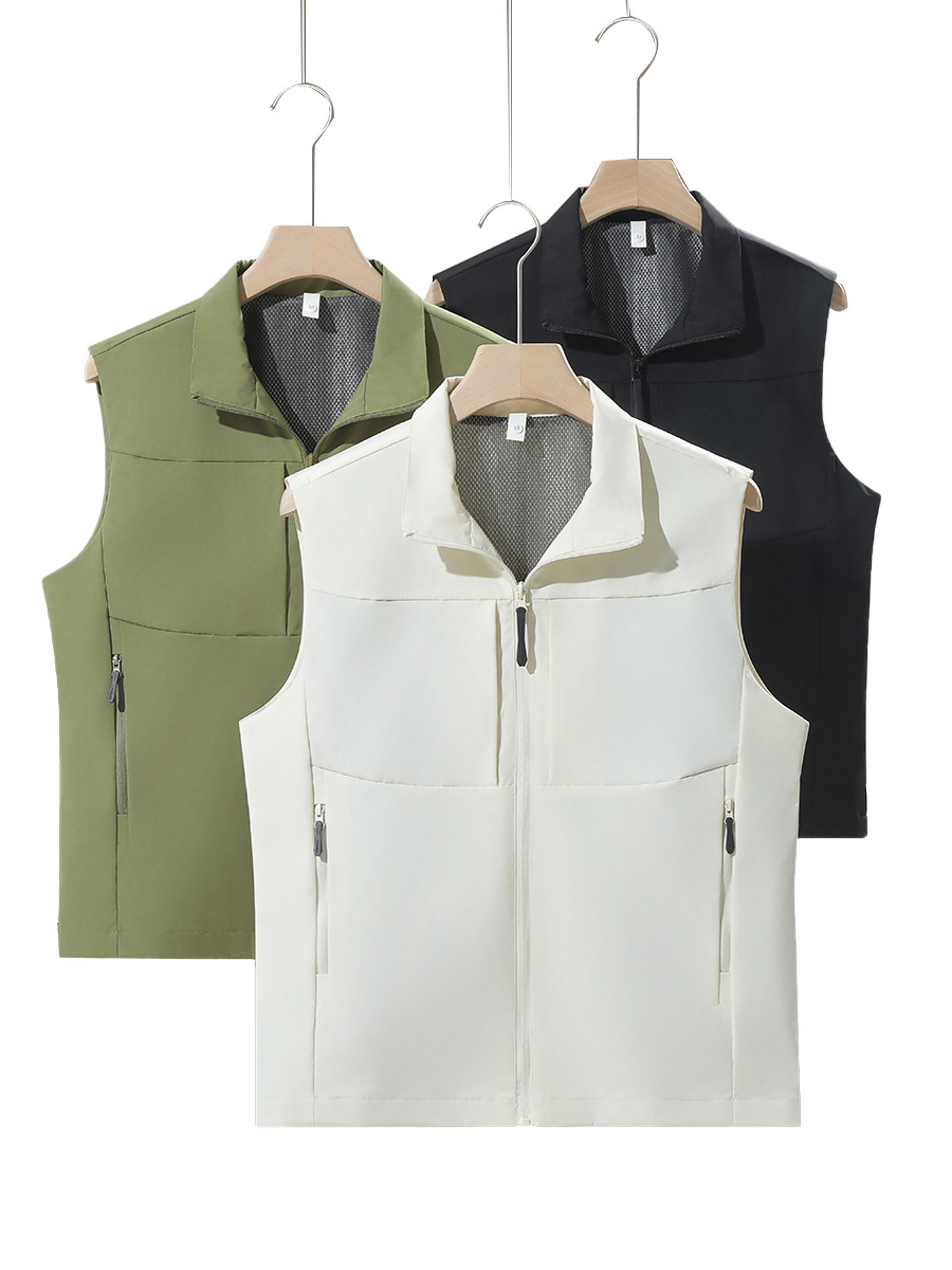 Primavera y otoño fotografía de montaña chaleco de pesca clip de caballo hombre chaleco al aire libre multi-bolsillo chaleco personalizado