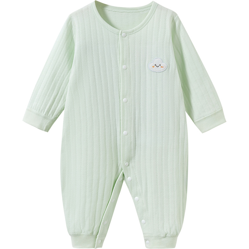 Mono de bebé primavera y otoño verano hombres y mujeres recién nacidos algodón fino otoño ropa Luna Llena niño mameluco traje ropa de bebé image 5