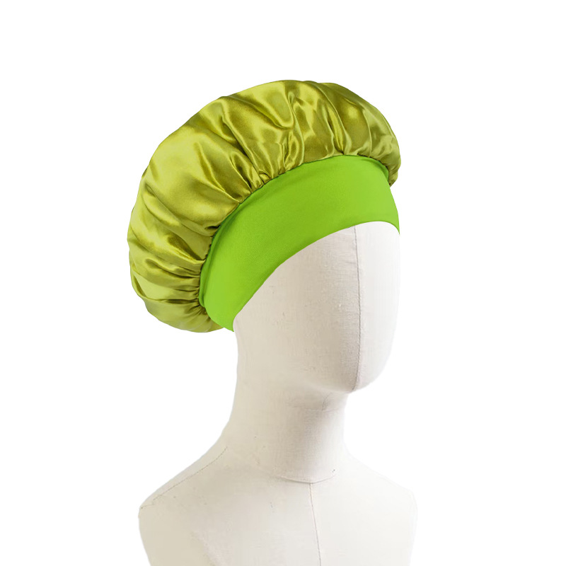 Gorro de Noche de Satén para Mujer con Borde Ancho para Dormir y Cuidado del Cabello image 29