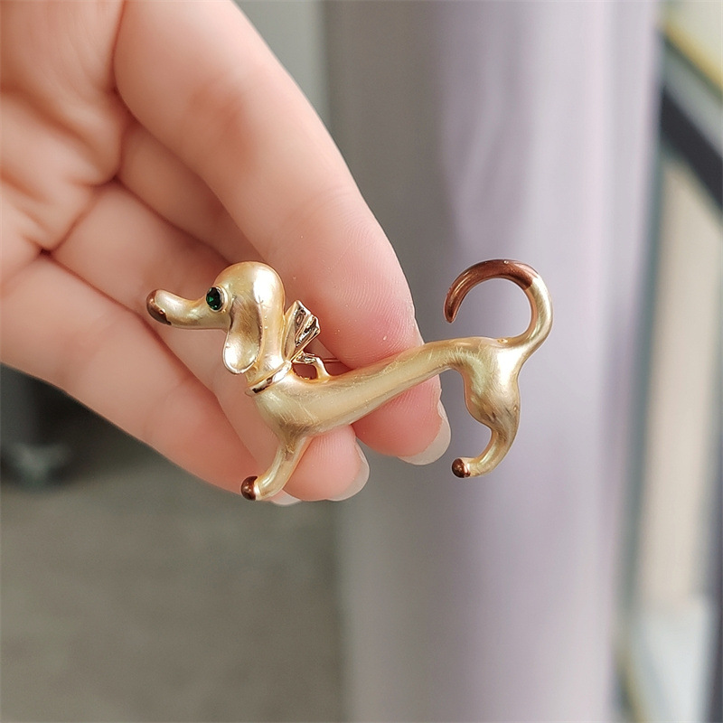 11g Weight Zircon Inlay Material Brooches Classification Daily Occasion Alloy Material Dog Pattern Unisex Gender Enamel, Plating, Inlay Design IG Style, Cute Style IG Style Cute Pin Dog Alloy Enamel Plating Inlay Zircon Unisex Brooches 无