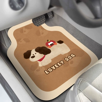 Floor Mats, Soft Diatom Mud, Car Carpet - apple-dog-4648cm