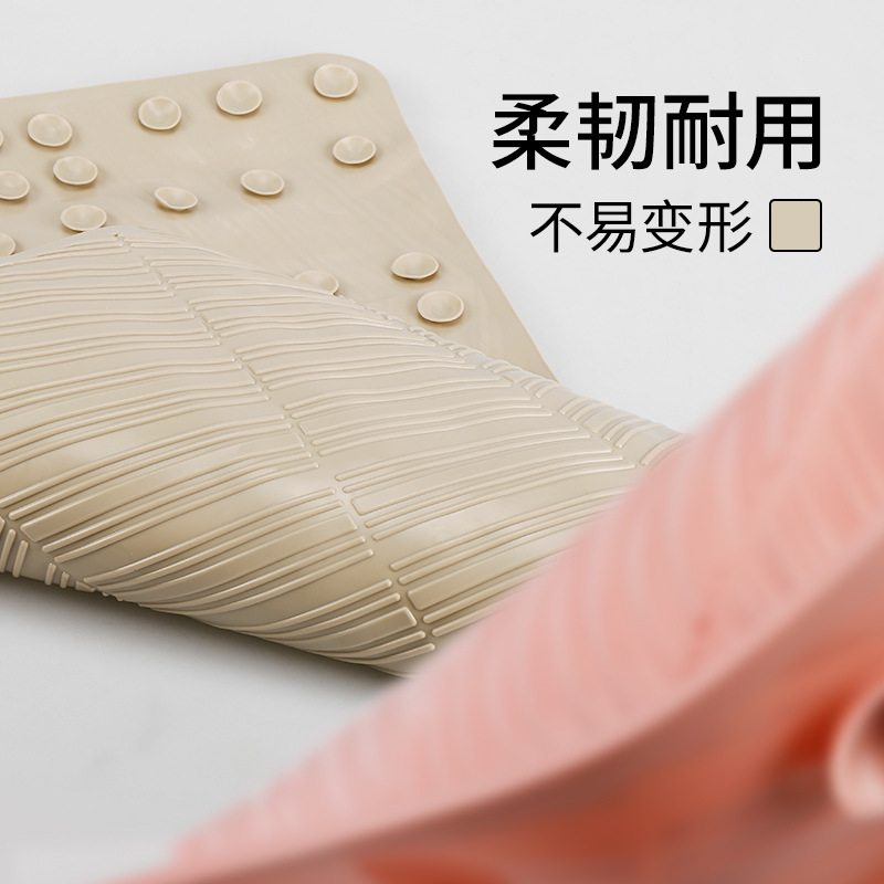 Color sólido TPR cojín de baño antideslizante pegamento blando hotel piscina baño cojín de baño cojín de ventosas cojín de baño cojín