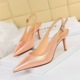 8999-1 the European and American wind contracted fine with high heels shallow mouth pointed hollow out after strappy pedicure delicate show thin women's shoes