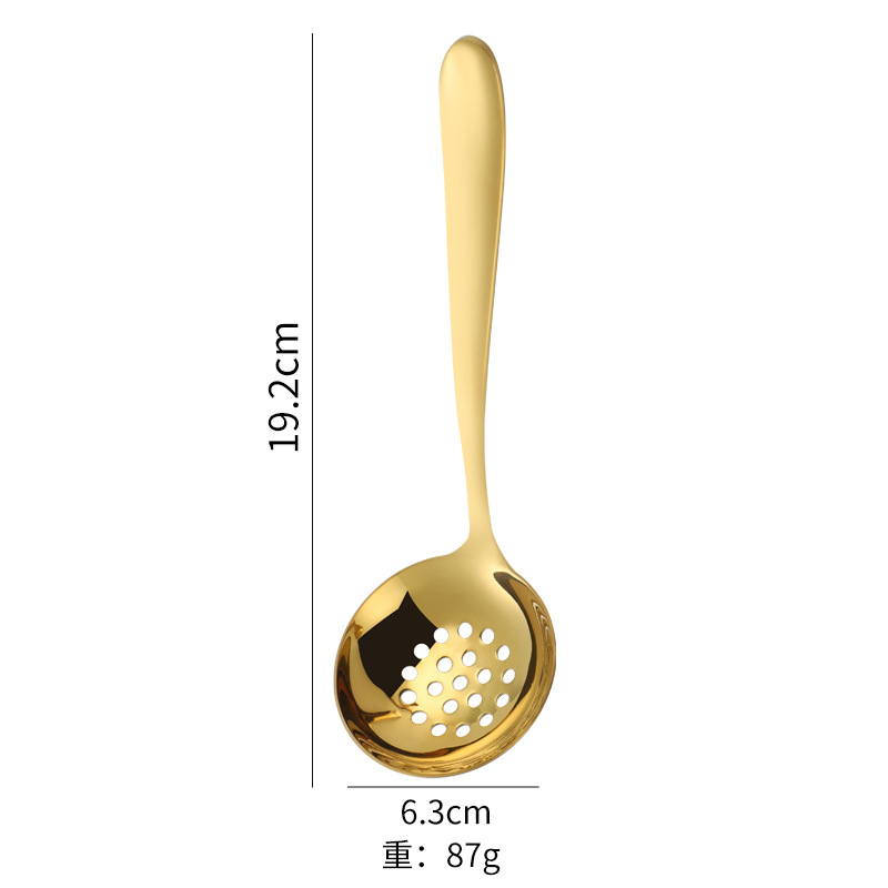 Cuchara de sopa de acero inoxidable 304 vajilla doméstica cuchara de sopa mango largo cuchara redonda profunda cuchara de sopa 304 cuchara colador cuchara