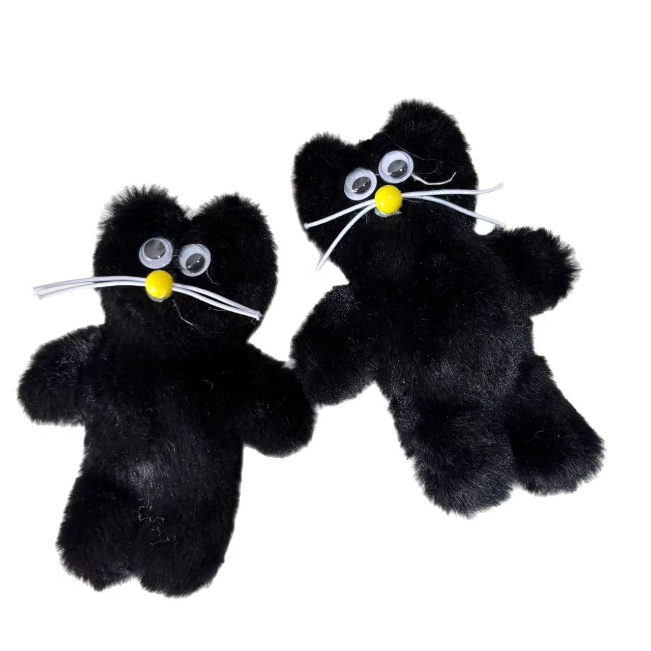 Pequeño libro rojo nuevo barba gato negro muñeca bolsas de material hechas a mano colgantes llaveros bolsas escolares creativas de chicas regalos