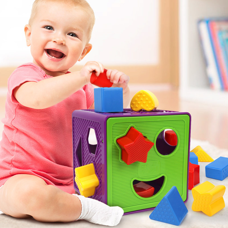 baby Geometry Pair Building blocks baby Puzzle cognition children Toys intelligence Box 1-2-3 Year-old boy