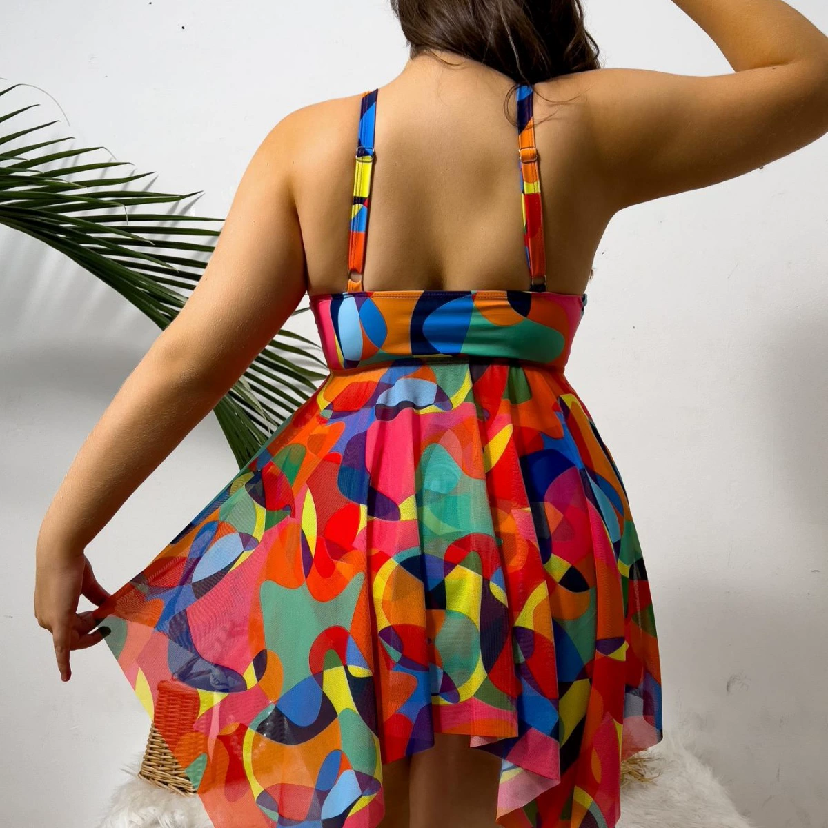 Swimwear, slip dress, European style, plus size, wholesale