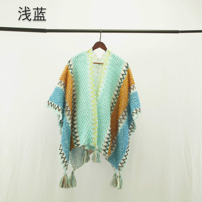 云南民族风披肩斗篷外搭新疆西藏早春加厚款旅游围巾开衫两用云肩|undefined