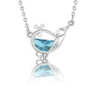 Summer genuine fresh zirconium, universal necklace, silver 925 sample