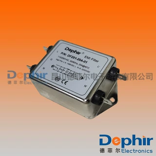 【德菲尔】单相交流电源滤波器220V20A电源滤波器DF201系列高性能