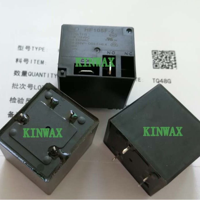 继电器HF105F-2/024D-1HS一组常开4脚30A240VAC线圈电压