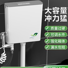蹲便器加厚水箱家用卫生间挂墙式厕所冲水箱蹲坑冲水器蹲厕旱便池