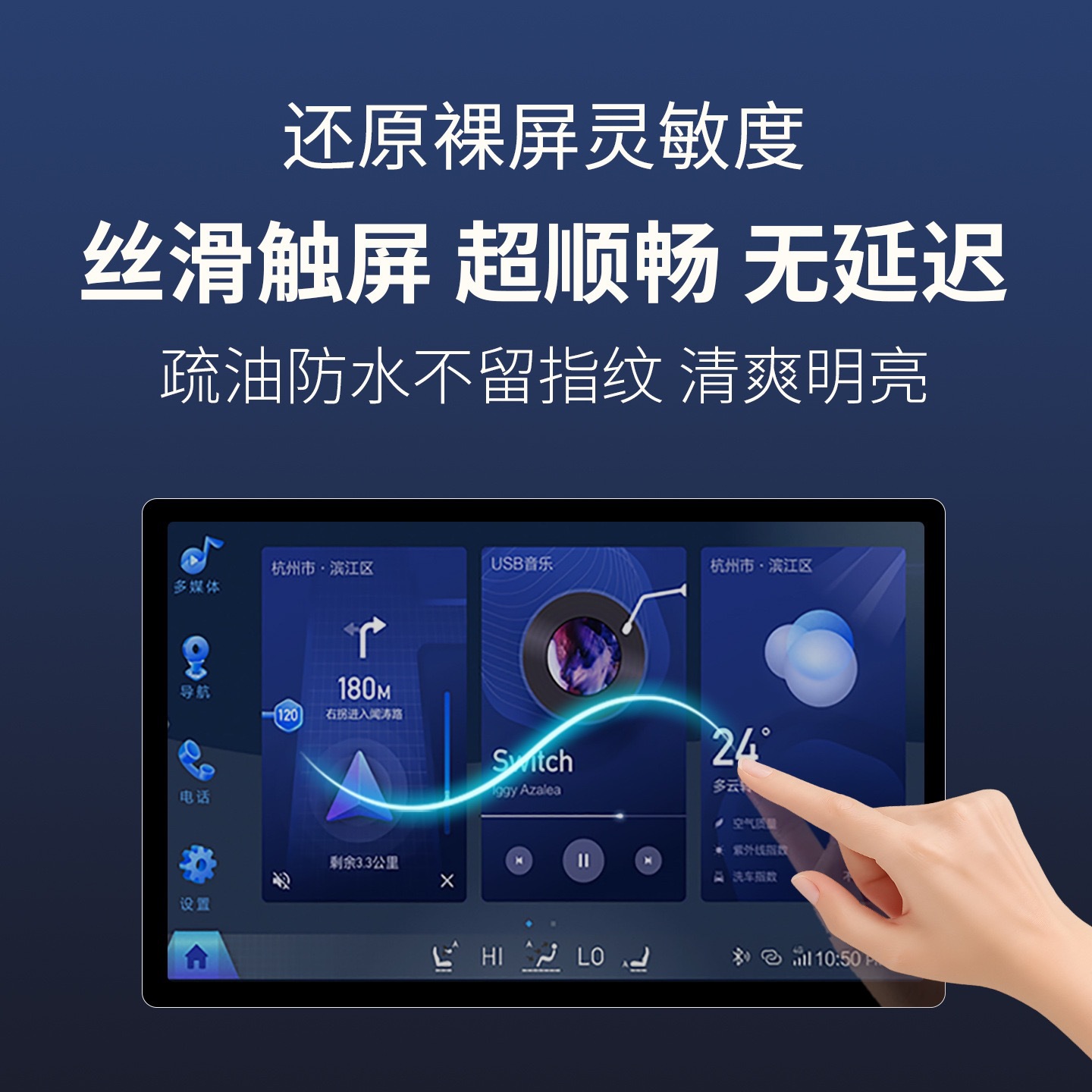 Suitable for Xiaomi Yu7 Central Control Screen Film, Navigation Car Tempered Film, Car Interior Modification Supplies, a Must-Have Item