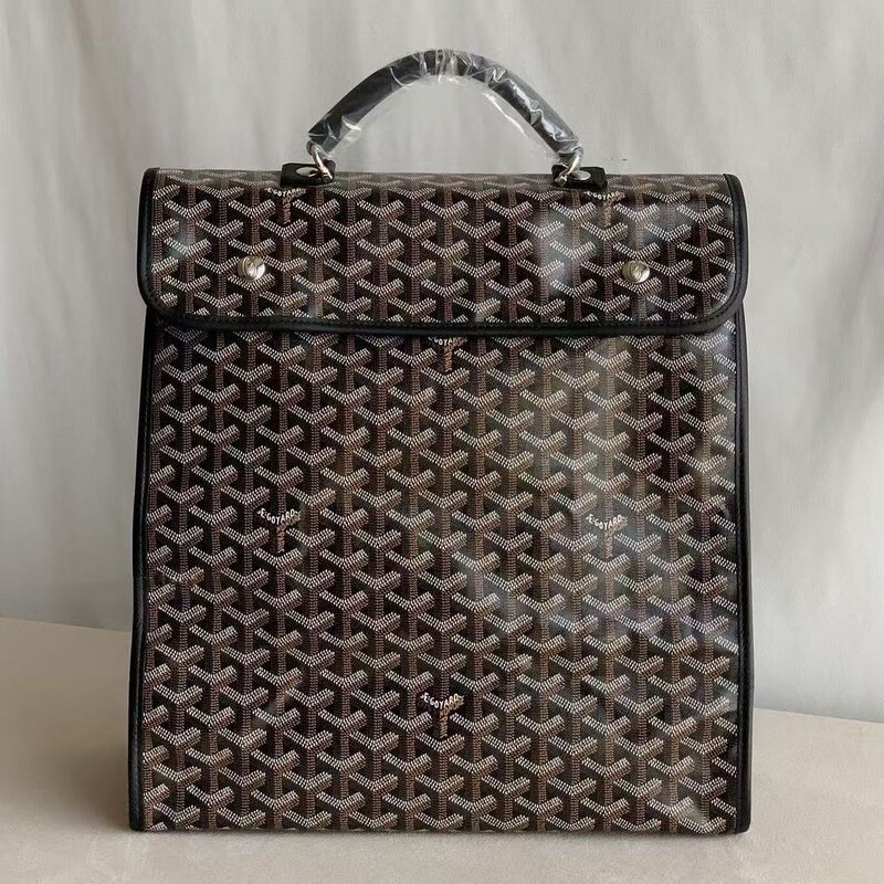Goyard Dog Tooth Print Square Backpack, Laptop Bag, School Bag, Vintage Style Dog Tooth Print Backpack
