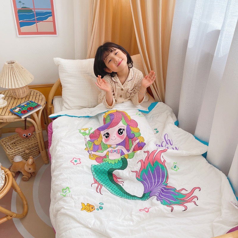 微商儿童莫代尔水洗棉可机洗空调夏凉被 幼儿园母婴批发直播代发|ms