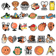 漫画のバスケットボールのスポーツシリーズの手作りのdiyのアクセサリの平面の装飾のブローチの箱の柔らかいゴムのパッチの装飾