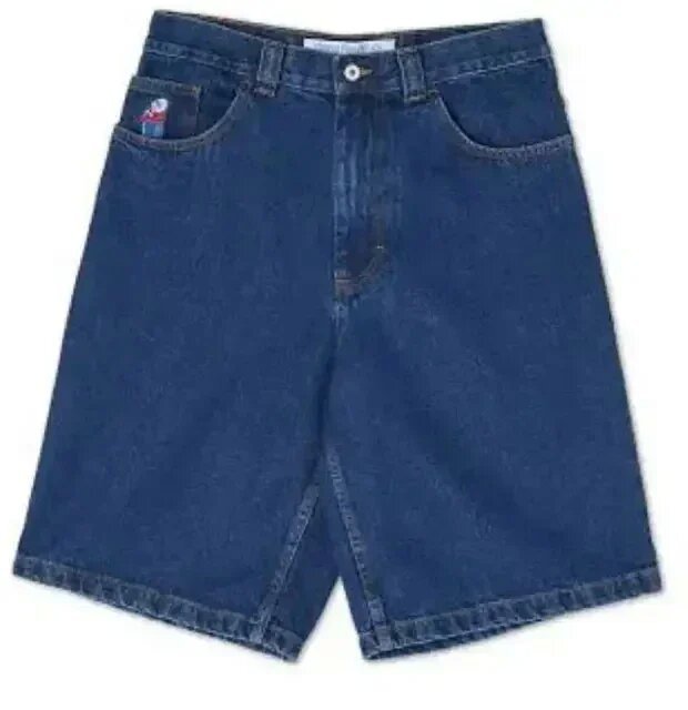 Polar Big Boy jeans Y2K Harajuku Hip Hop dibujos animados bordado azul pantalones vaqueros sueltos hombres