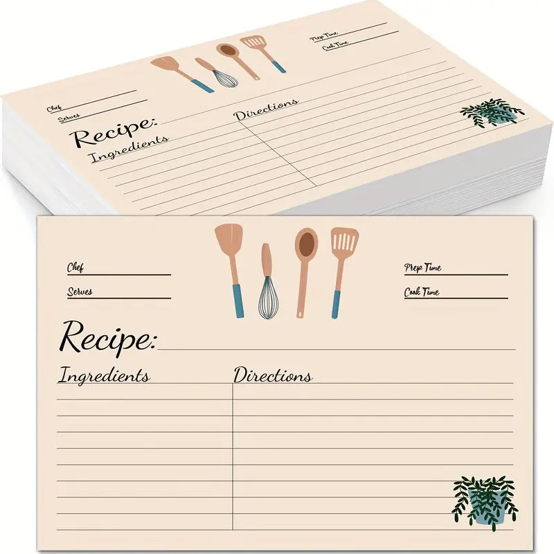 50 sheets/pack 10 * 15CM double-sided writable recipe card