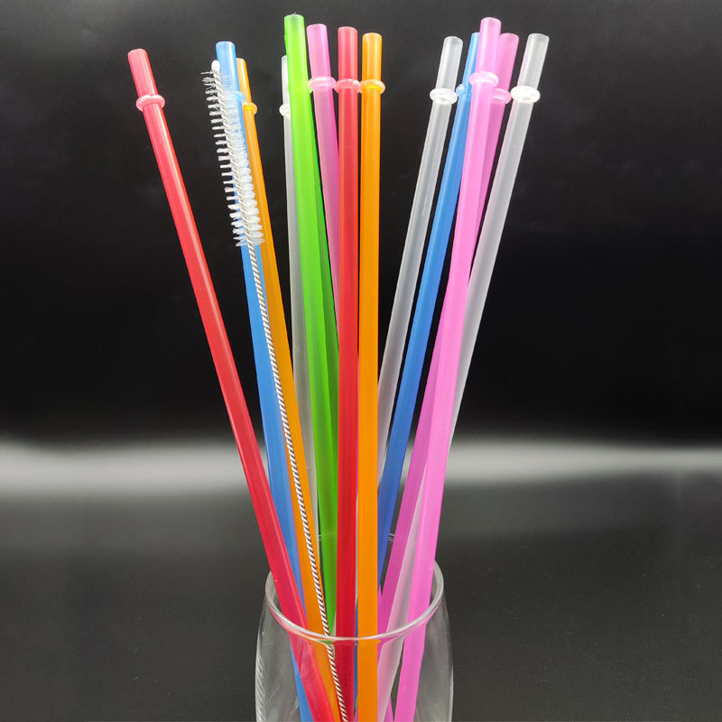Nueva paja dura de color puro con anillo reutilizable paja alargada en stock venta directa de fábrica al por mayor