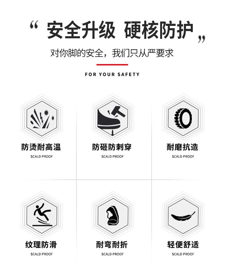 Giày bảo hộ lao động bít mũi thép cho thợ hàn, chống đập chống đâm xuyên, cổ cao — Kaki; 36, Kaki; 37, Kaki; 38, Kaki; 39 chi tiết 7