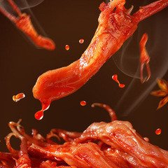 Baicaowei Duck tongues (Five-Spice Flavor) 28g Box, 100 Pack, Meat Snacks, Snacks, Marinated, Ready-to-Eat