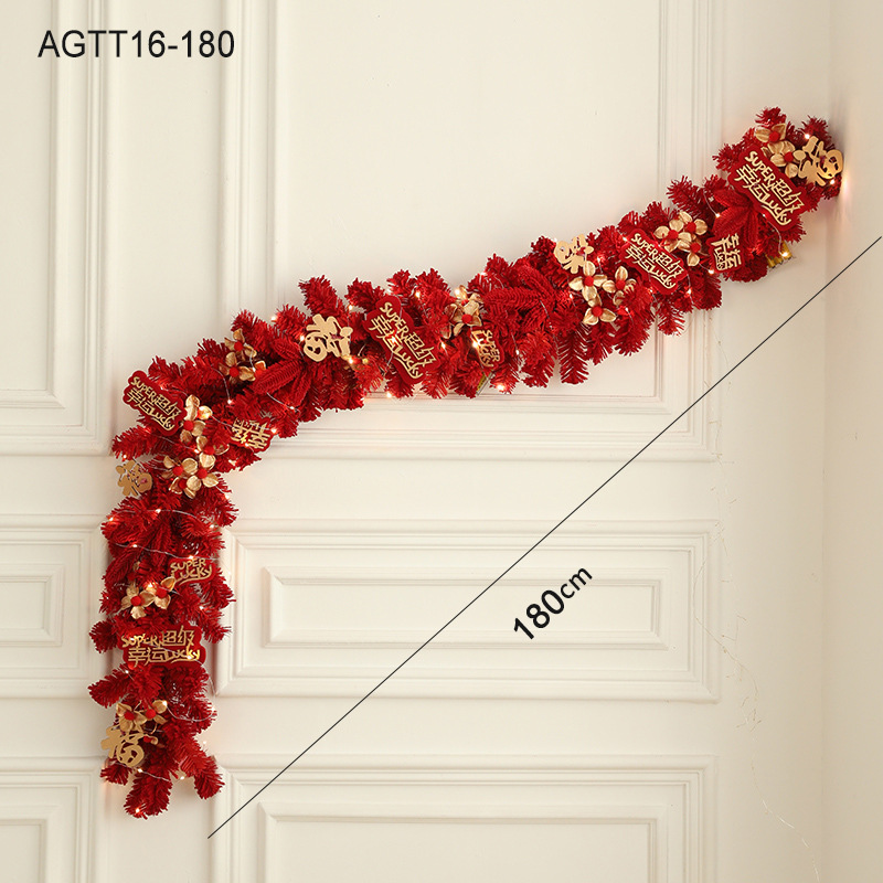 De alta gama de simulación rojo fortuna árbol Año Nuevo Festival celebración cubo decoración del hogar Accesorios decoración flor traje año Flor al por mayor
