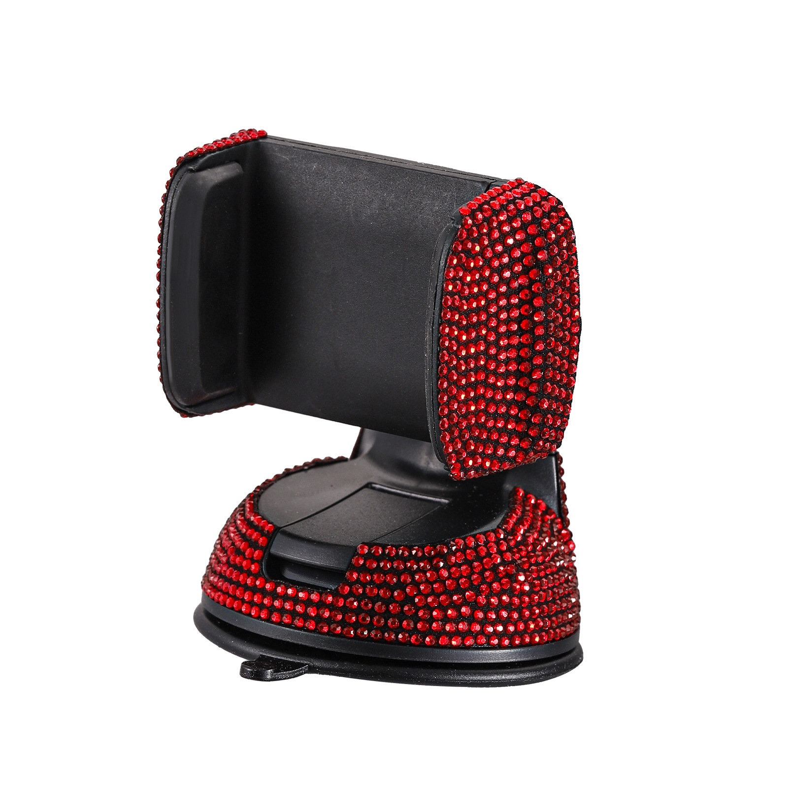 Diamond-Encrusted Car Phone Holder 360 ° Rotating Suction Cup Dashboard Navigation Stand, Universal Model