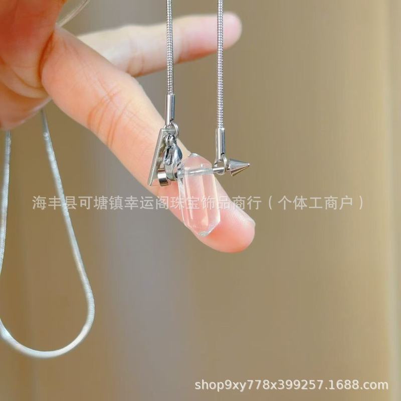 像丘比特之箭的钛钢链子项链男女精致高级感甜美轻奢锁骨链|undefined