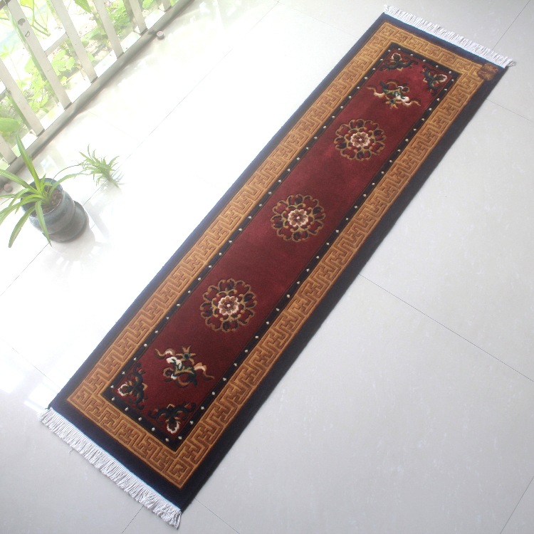 西藏机织威尔顿手工剪花羊毛藏毯区域藏式地毯挂毯卡垫新中式