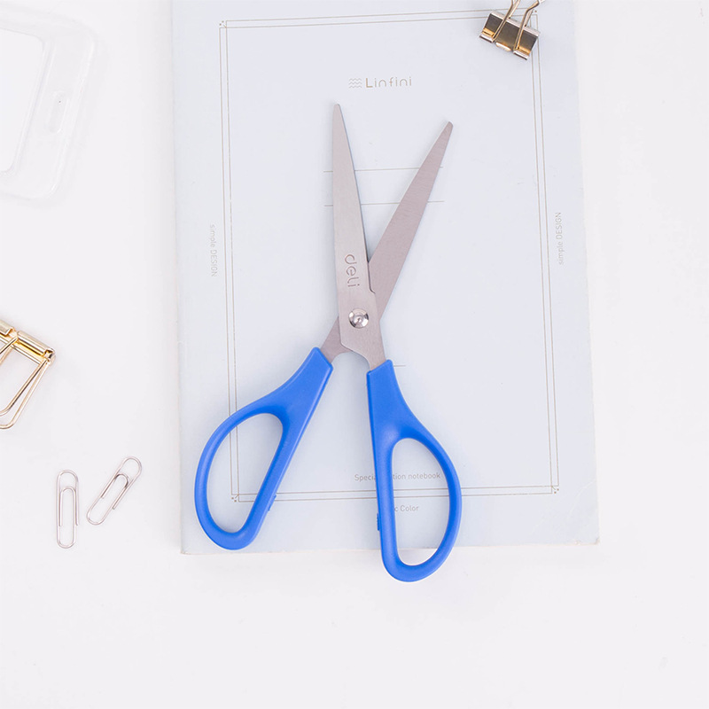 Deli 0603 scissors student craft paper-cutting knife convenient office stainless steel art knife with blunt rounded tip