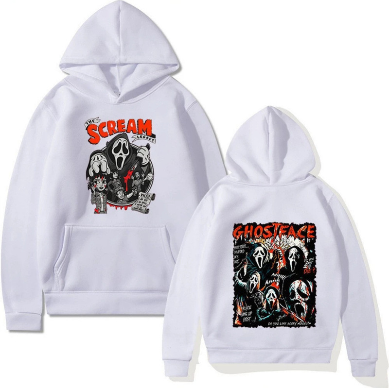 2026 Cross-Border Scream-Themed Cartoon Print Sweatshirt Autumn and Winter Casual Versatile Long-Sleeve Hoodie for Men and Women 2026 Cross-Border Scream-Themed Cartoon Print Sweatshirt Autumn and Winter Casual Versatile Long-Sleeve Hoodie for Men and Women